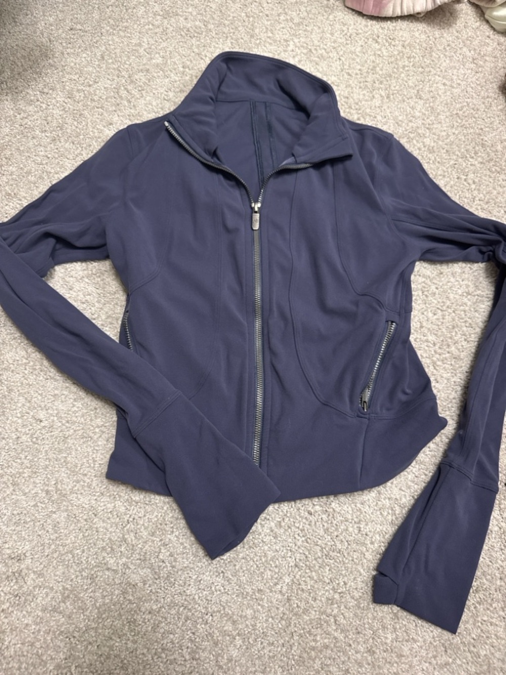 lululemon athletica Navy Zip-Up Bomber Jacket